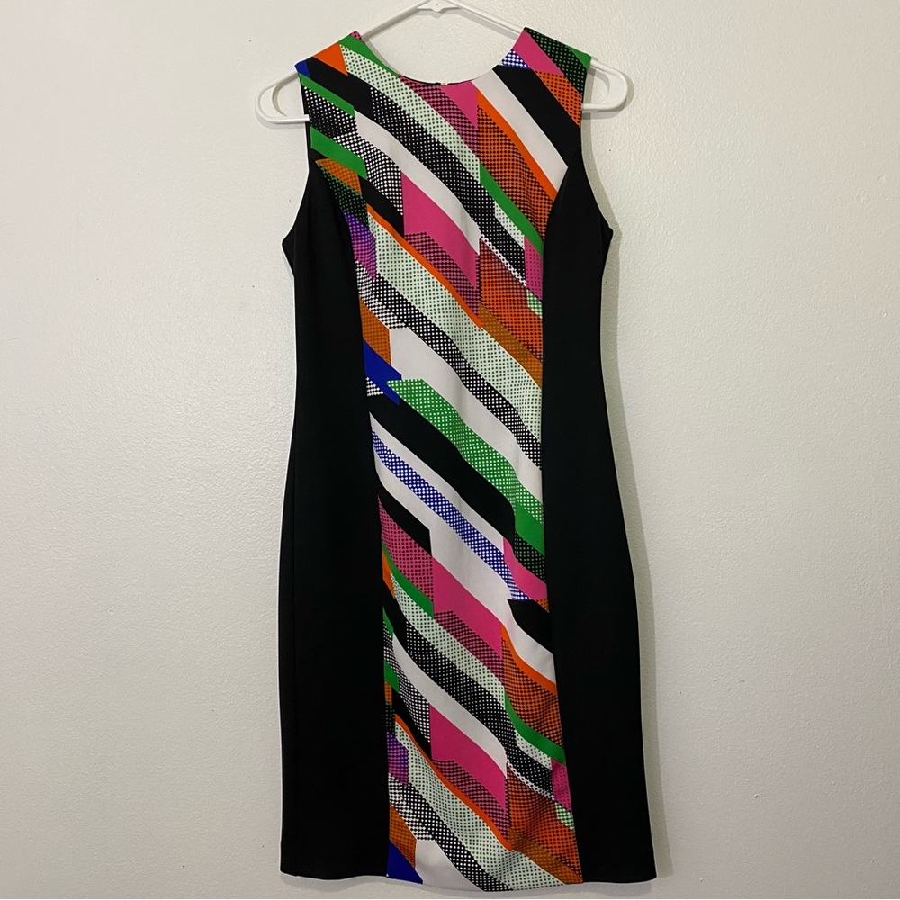 Calvin Klein Ladies Size 4 Multi Color Sleeveless Dress